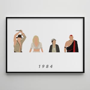 Indiana Jones - Temple of Doom: Movie Poster / Alternative Film Art / Character Drawing / Wall Decor / Minimalist Nostalgia / Retro Gift