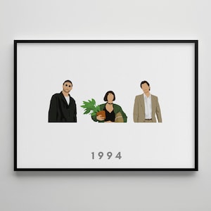 Leon - The Professional: Movie Poster / Alternative Film Art / Character Drawing / Wall Decor / Minimalist Nostalgia / Retro Gift / Cinema