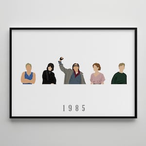The Breakfast Club: Movie Poster / Movie Print / Movie Art / Character Art / Film Poster / Film Print / Film Art / Minimalist / Wall Art