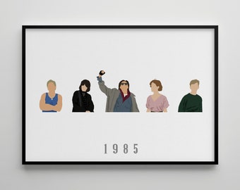 The Breakfast Club: Movie Poster / Movie Print / Movie Art / Character Art / Film Poster / Film Print / Film Art / Minimalist / Wall Art