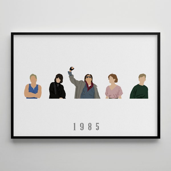 The Breakfast Club: Movie Poster / Movie Print / Movie Art / Character Art / Film Poster / Film Print / Film Art / Minimalist / Wall Art