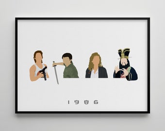 Big Trouble In Little China:  Movie Poster / Alternative Film Art / Character Drawing / Wall Decor / Minimalist Nostalgia / Retro Gift / 80s