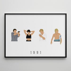 Point Break: Movie Poster / Alternative Film Art / Character Drawing / Wall Decor / Minimalist Nostalgia / Retro Gift / Cinema / 80s  90s
