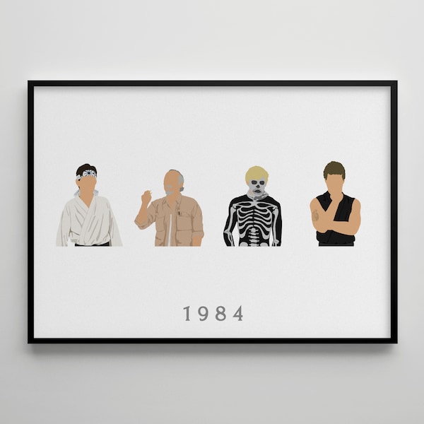 Karate Kid: Movie Poster / Alternative Film Art / Character Drawing / Wall Decor / Minimalist Nostalgia / Retro Gift / Cinema / 80s  90s