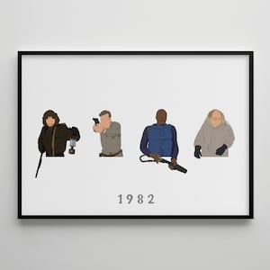 The Thing: Film Poster / Alternative Film Kunst / Charakter Zeichnung / Wand Dekoration / Minimalistische Nostalgie / Retro Geschenk / Kino / 80er 90er Jahre