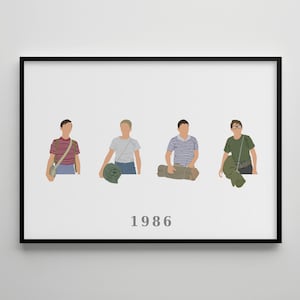 Stand By Me: Movie Poster / Alternative Film Art / Character Drawing / Wall Decor / Minimalist Nostalgia / Retro Gift / Cinema / 80s  90s