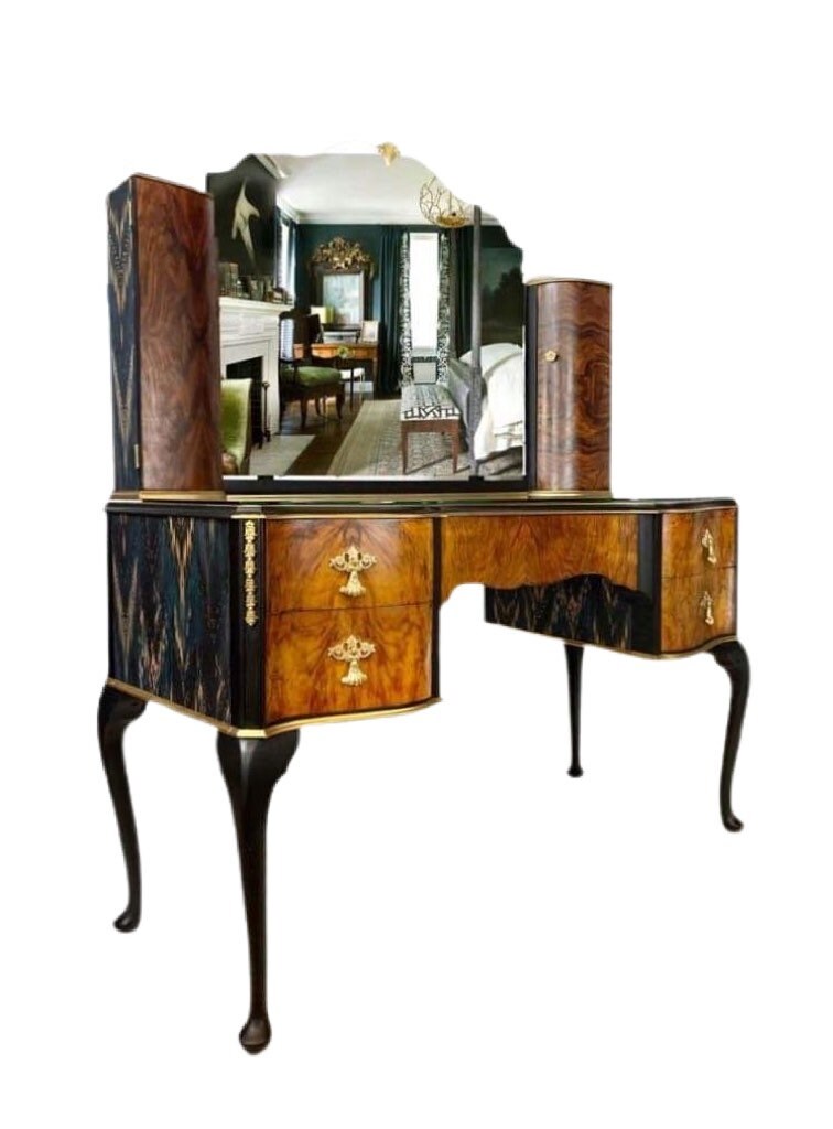 Art Deco Style Bedroom Set Dressing Table and Wardrobe Etsy UK