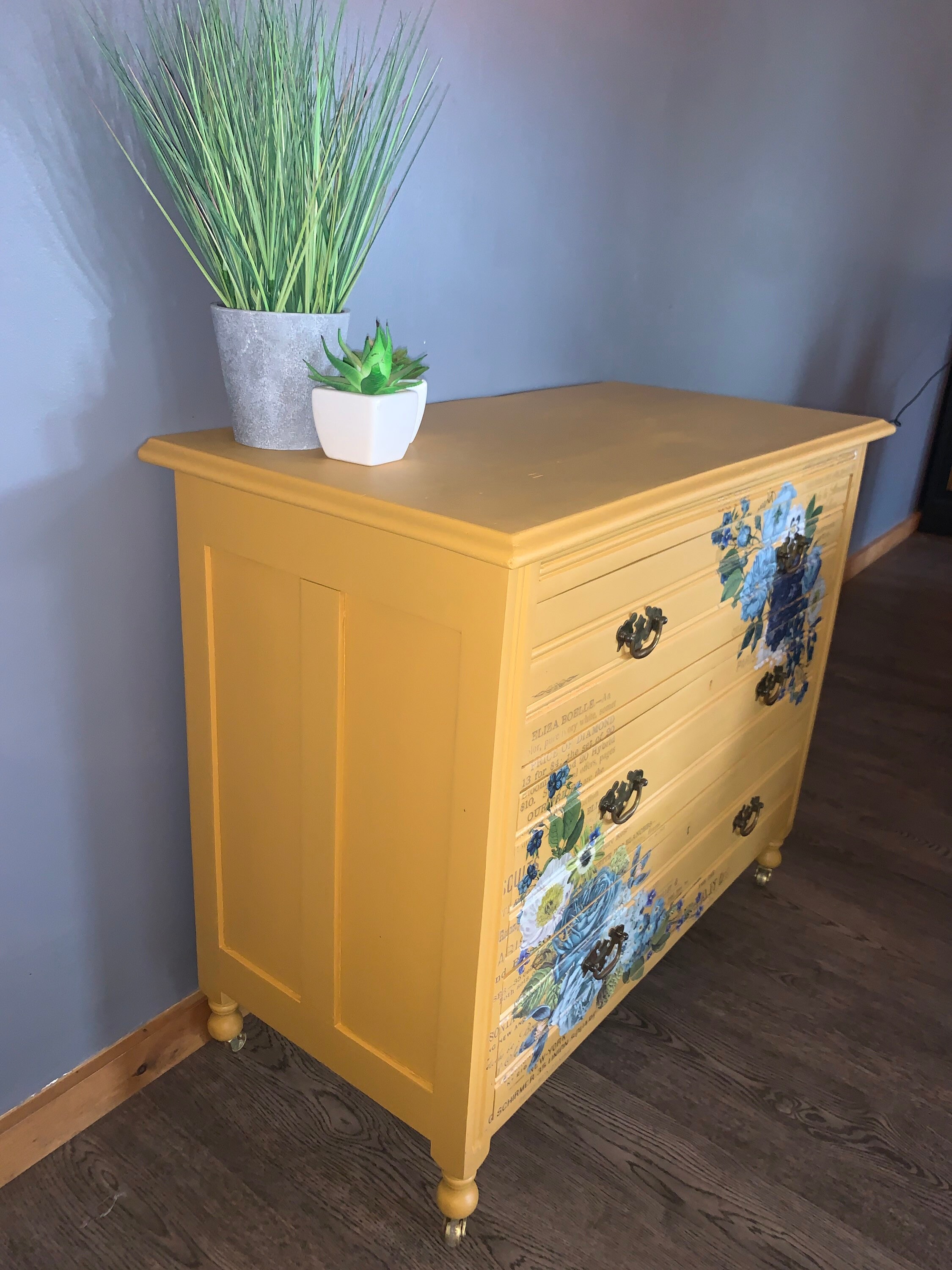 Mustard Yellow Chest of Drawers Etsy