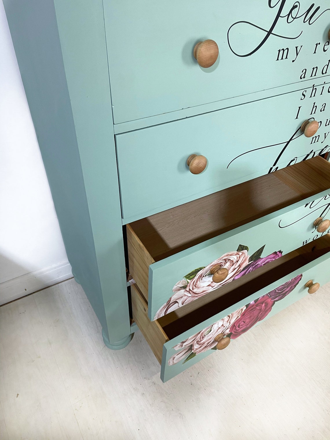 Pale Minty Green Chest of Drawers Etsy