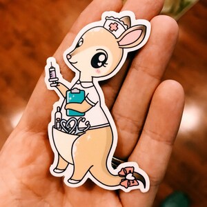 Kangaroo Nurse High quality vinyl sticker