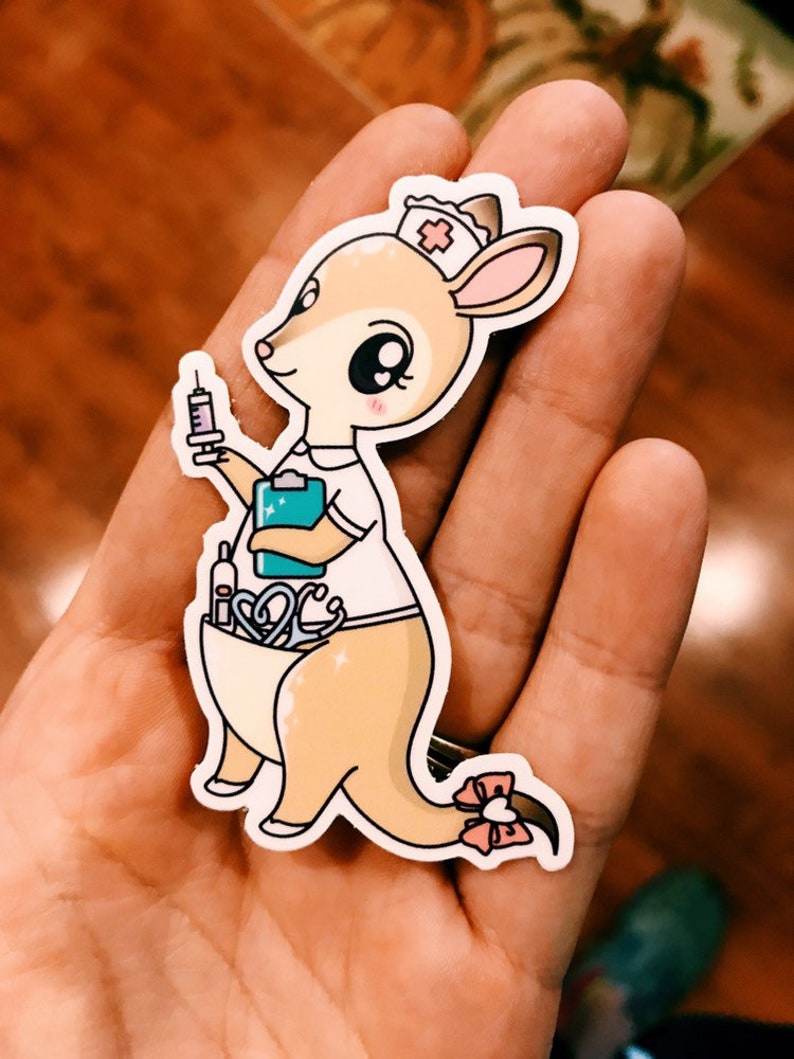 Kangaroo Nurse High quality vinyl sticker