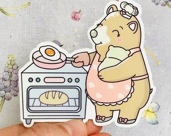 Cute Mama Bear Sticker, Vinyl Stickers, Cute Stickers, Laptop Sticker