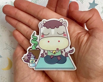 Cute Yoga Sticker, Vinyl Stickers, Cute Stickers, Laptop Sticker
