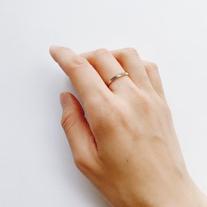 Super Thin Gold Filled Ring | Skinny Stackable Ring | Midi Ring | Skinny Gold Ring | Simple Hammered Gold Ring | Minimalist Stacking Ring