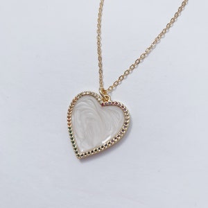 Pearl Heart Necklace, Pearl Necklace, Heart Necklace, Heart Jewelry, Pearl Pendant Necklace, Heart Pendant, Heart Shape Pendant