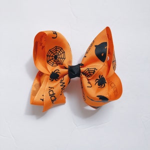 Halloween Bow, Halloween Hair Bow, Ghost Hair Bow, Ghost Bow, Girl Hair Bow, Toddler Hair Bow, Baby Hair Bow, Little Girl Hair Clip