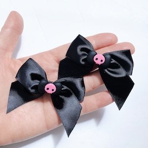 Halloween pigtail bows, Halloween Hair Clip, Ghost Hair Bow, Ghost Bow, Girl Hair Bow, Baby Hair Bow, Little Girl Hair Clip