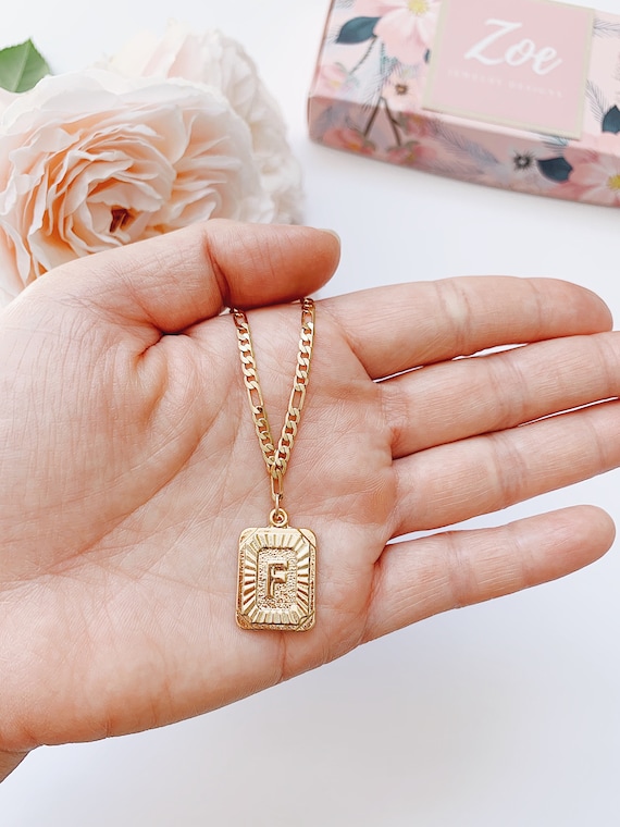 Square letter pendant deals
