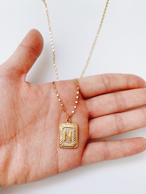 Classic Initial Necklace In Gold - Custom Jewellery - PRYA