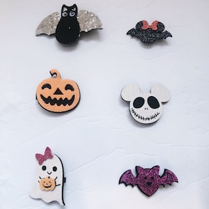 Halloween Hair Clips For Girls, Halloween Hair Clips, Pumpkin Hair Clips, Ghost Hair Clips, Bat Hair Clips, Little Girl Hair Clip