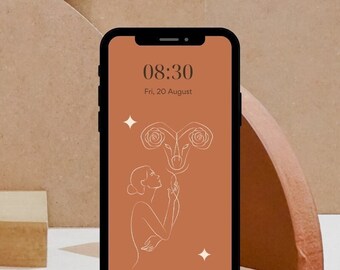Aries iPhone Wallpaper | Zodiac Wallpaper | Aries Phone Background | Aries Digital Download | Astrology Wallpaper | Celestial