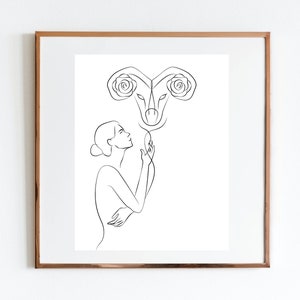 Black & White Aries Zodiac Art, Aries Line Art Poster, Astrology Home Decor, Minimalist Modern Wall Art, Digital Print, Aries Woman