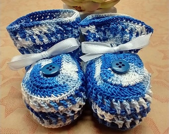 Booties for Baby Boy Infant Boy Booties Hand Crafted Baby Booties Baby Shoes Infant Crocheted Booties Handmade Booties Baby Booties
