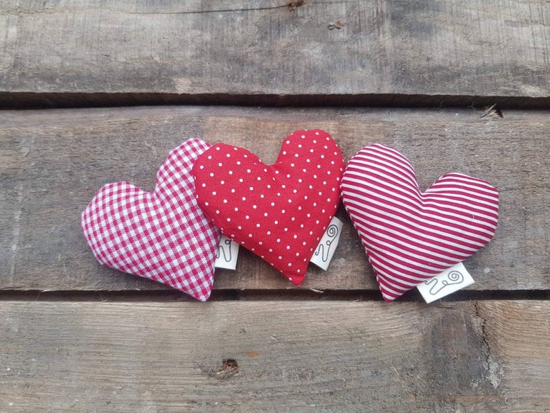 Set of 3 Heart Shaped Lavender Sachets Drawer Fragnance