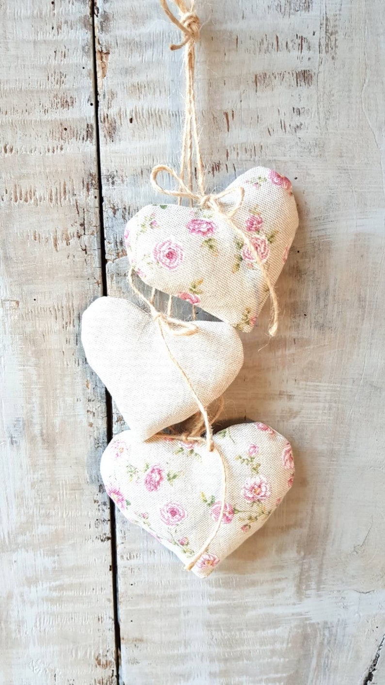 Lavender Heart Sachet Flower Vintage Decor zdjęcie 9