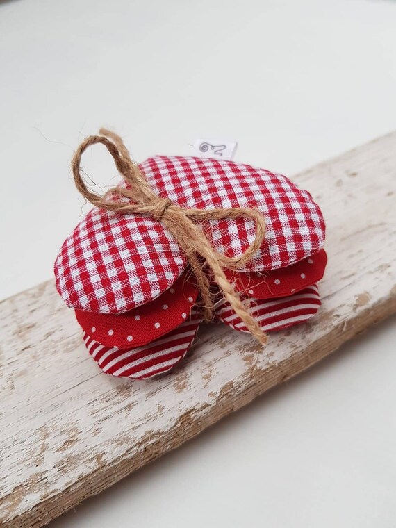 Set of 3 Heart Shaped Lavender Sachets Drawer Fragnance