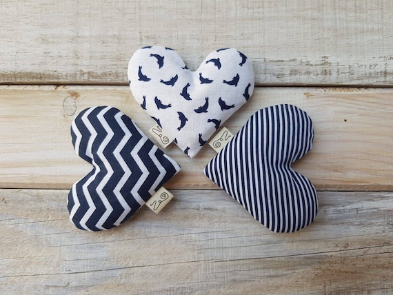 Set of 3 Heart Shaped Lavender Sachets Drawer Fragnance