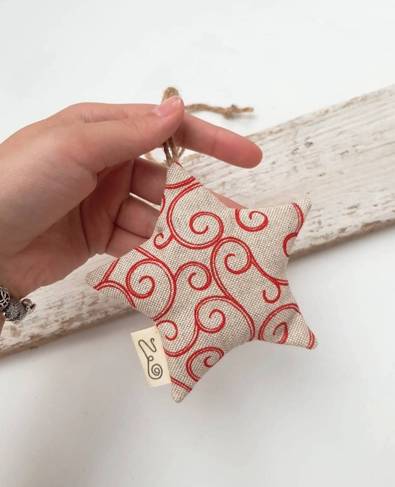 Lavender Star Sachet Vintage Red Hanging Room Decor zdjęcie 2