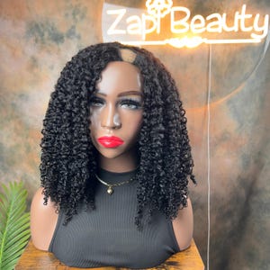 Ama Curly Hair U-Part Wig – 18”–24” Length, 250% Density,  Human Hair,