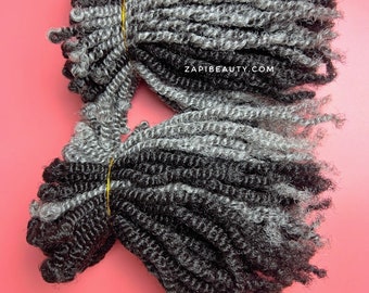 Avsmalnande Nubian Twist Virkat Hår, Kinky 4c Textur