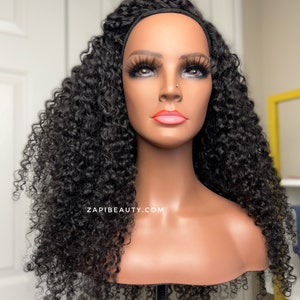 Type 3b 3c Hair Afro Curly Hair Wig, Human Hair Kinky Curl Afro Half Wig, U part Wig. Top Quality Virgin Hair.