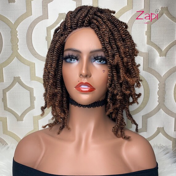 Nubian Kinky Afro 4c Twist Short Crochet Wig Etsy