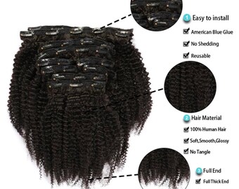 3B 3C 4A 4B/4C Clip in Hair Extension. Afro Kinky to Curly - Etsy 3B 3C 4A 4B/4C Clip in Hair Extension. Afro Kinky to Curly - Etsy