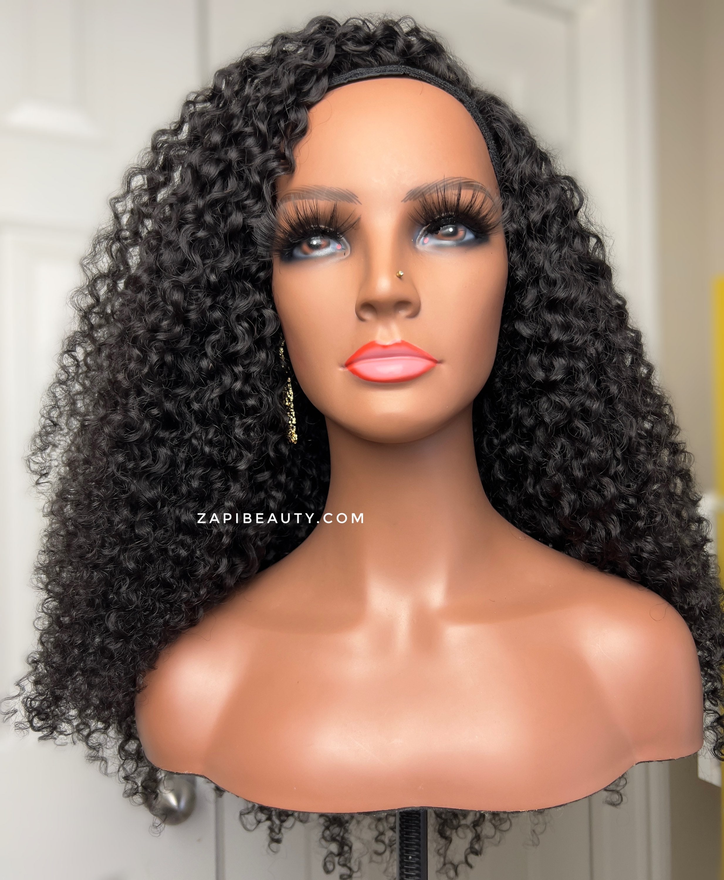 Type 3b 3c Hair Afro Curly Hair Wig Human Hair Kinky Curl Afro Half Wig U Part Wig. Top Quality Virgin Hair. Etsy