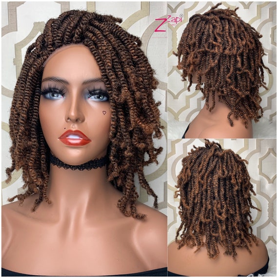 Nubian Kinky Afro 4c Twist Short Crochet Wig Etsy