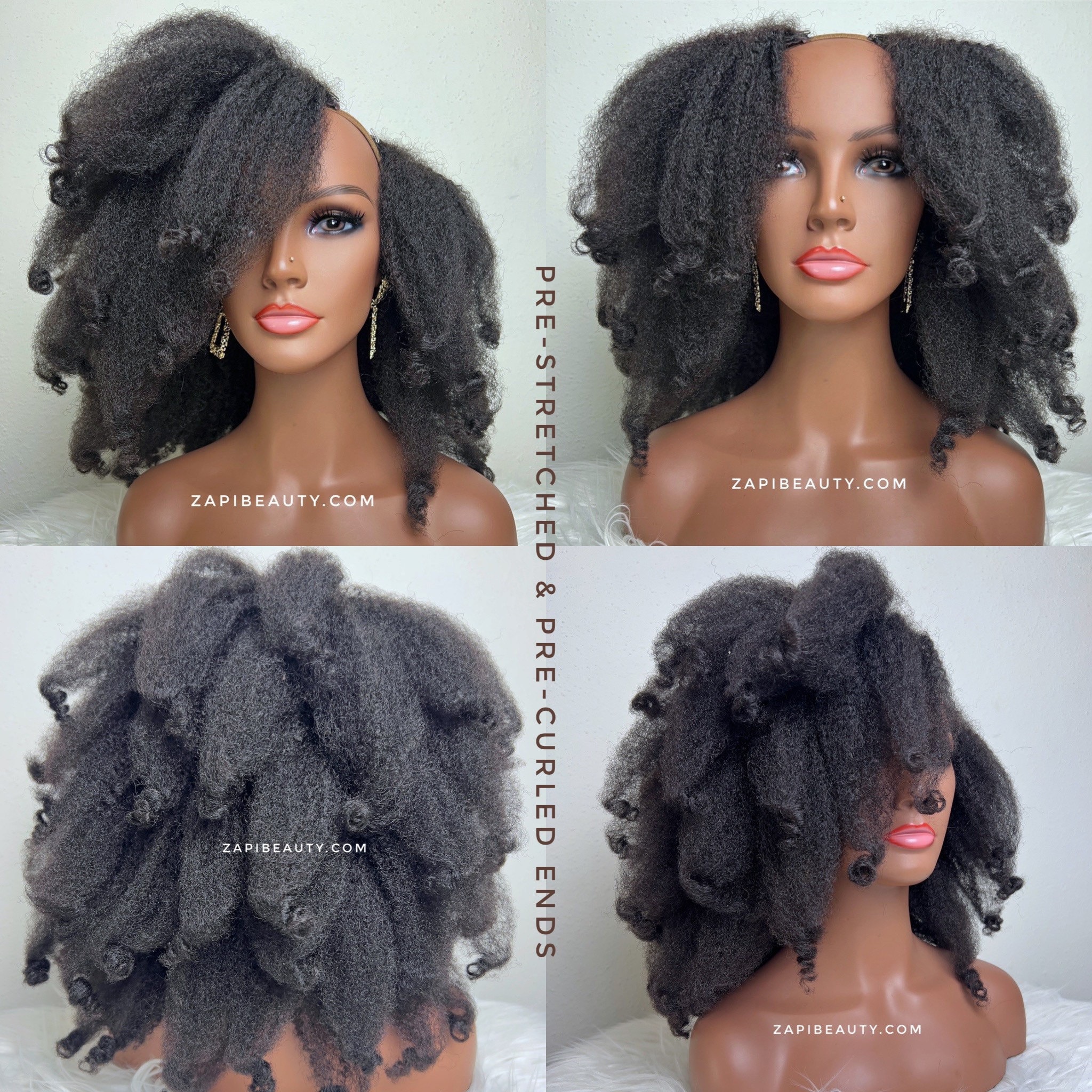 Sunber Curly V Part Human Hair Wigs Upgraded U Part Wigs - View #4