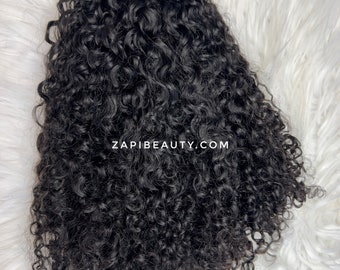 Burmese Cambodian 3A 3B 3C Afro Curly Textures for black - Human Hair Drawstring Ponytail, Ponytail wig