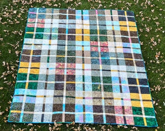 Handmade Plaid Quilt:  64"x80"