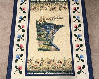 Handmade Quilted Wall Hanging: 42"x51"