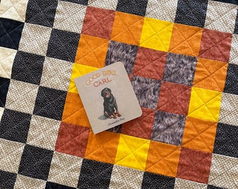 Handmade Quilt: Child Size (33"x39") Good Dog Carl Themed