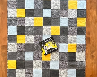 Handmade Quilt: Child Size (36"x44") All in a Day Themed