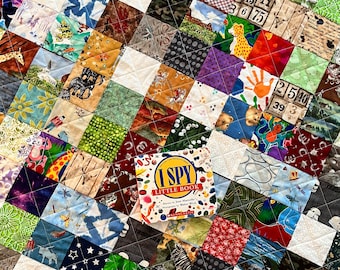 Handmade Quilt: Child Sized (40"x46")  I Spy theme
