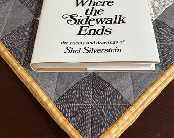 Child Size Quilt: Where the Sidewalk Ends Inspired, Shel Silverstein Book Included (33"x45")