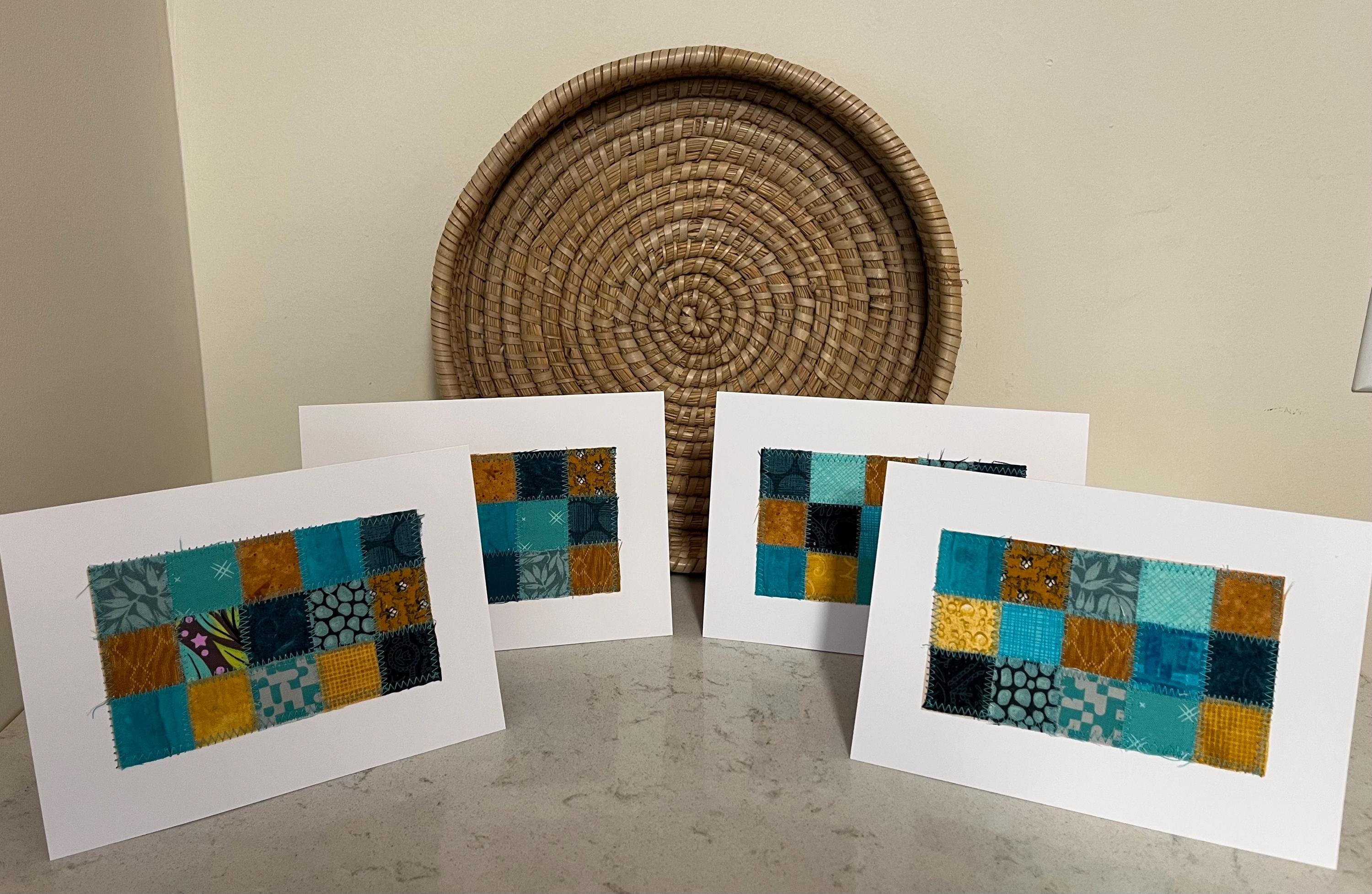 Handmade Quilt Greeting Cards - 5"x7" - Set of 4 - Etsy