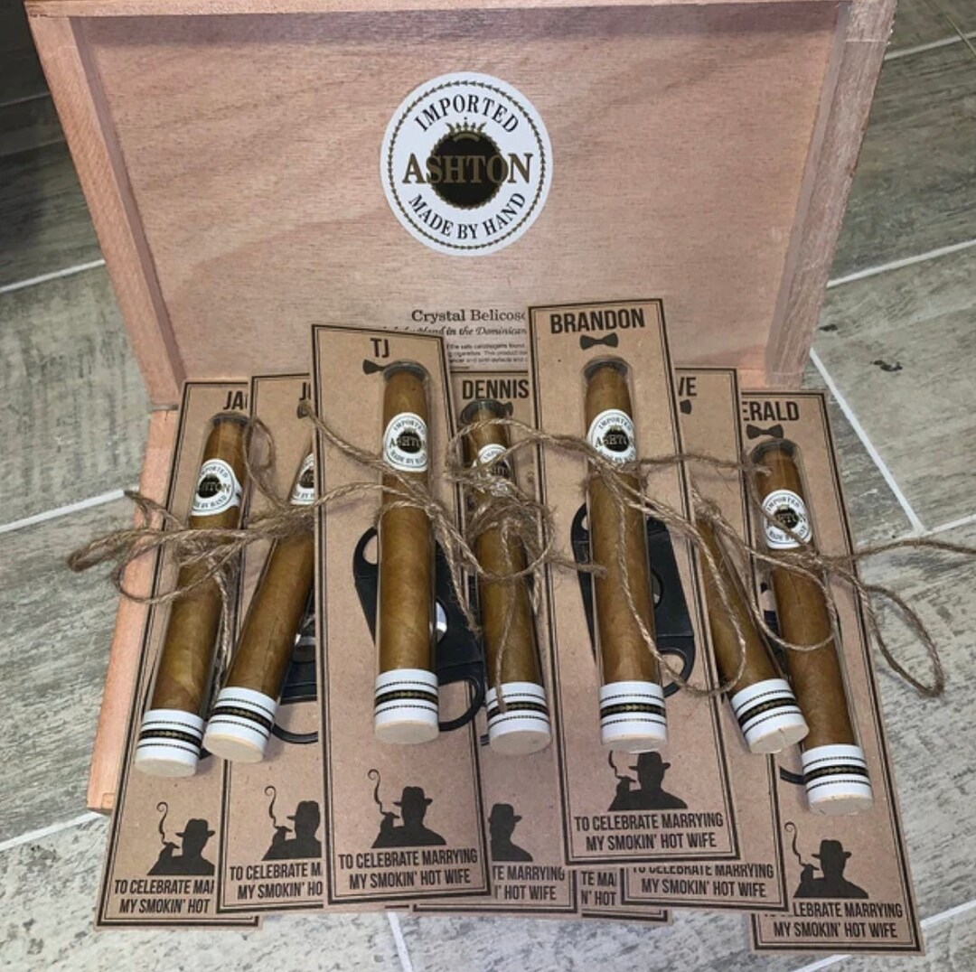 Cigar Gift Card Labels or Holder / Cards for Groomsmen Cigar Etsy