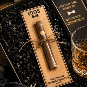 Personalized Groomsmen Cigar Tags | Custom Wedding Proposal Cigar Bands